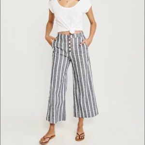 Abercrombie Striped Wide Leg Pants Size L